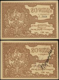 20 złotych = 3 ruble 1916, numeracja 3669, na st
