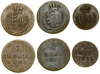 lot 3 monet, Warszawa, 3 grosze 1811 IS, 3 grosz
