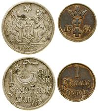 zestaw 2 monet, 1 gulden 1923, Utrecht, Koga / 1