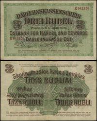 3 ruble 17.04.1916, Poznań, seria K, numeracja 9