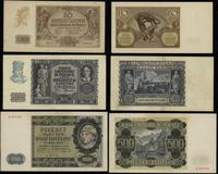 zestaw 3 banknotów emisji 1.03.1940, w zestawie: