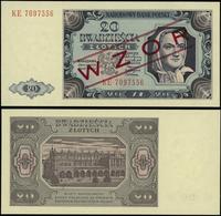 20 złotych 1.07.1948, seria KE, numeracja 709755