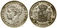 1 peseta 1900 (19-00) SMV, Madryt, srebro próby 