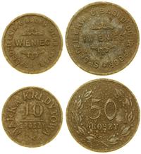 zestaw: 50 i 10 groszy 1925–1939, cynk, razem 2 