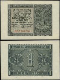 1 złoty 1.08.1941, seria BE, numeracja 5553594, 