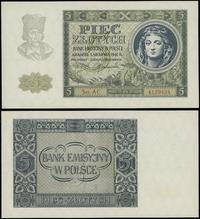 5 złotych 1.08.1941, seria AC, numeracja 4129424
