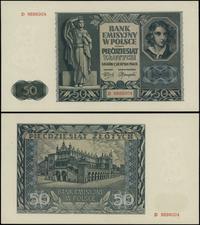 50 złotych 1.08.1941, seria D, numeracja 9886004
