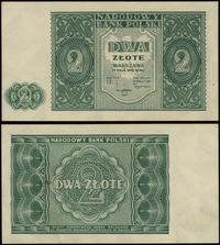 2 złote 15.05.1946, druk zielony, bez oznaczenia