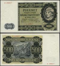 500 złotych 1.03.1940, seria B, numeracja 135841