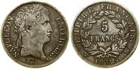 5 franków 1812 W, Lille, srebro, 24.83 g, ciemna