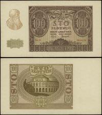 100 złotych 1.03.1940, seria D, numeracja 361417