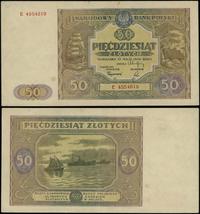 50 złotych 15.05.1946, seria E, numeracja 455461