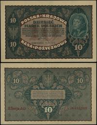 10 marek polskich 23.08.1919, seria II-AO, numer