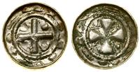 denar krzyżowy XI w., Aw: Krzyż grecki, w jednym