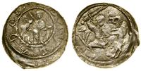denar (1138–1146), Aw: Książę na tronie z miecze