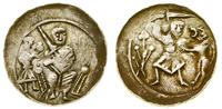 denar (1138–1146), Aw: Książę na tronie z miecze