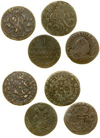 zestaw 4 monet, w skład zestawu wchodzi grosz Au