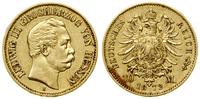 10 marek 1872 H, Darmstadt, złoto, 3.96 g, rzadk