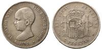 5 pesos 1891/M, Madryt, patyna, Dav. 342