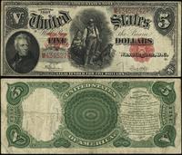 5 dolarów 1907, seria M 43452742, podpisy Speelm