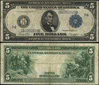 5 dolarów 1914, seria G 60352628 B, podpisy Whit