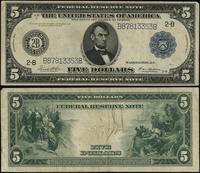 5 dolarów 1914, seria B 87813353 B, podpisy Whit