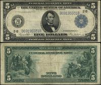 5 dolarów 1914, seria B 69195931 B, podpisy Whit