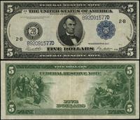 5 dolarów 1914, seria B 92091577 D, podpisy Whit