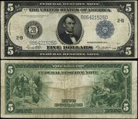 5 dolarów 1914, seria B 86421526 D, podpisy Whit
