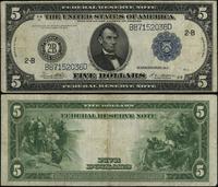 5 dolarów 1914, seria B 87152036 D, podpisy Whit