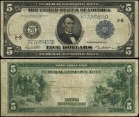 5 dolarów 1914, seria B 77089455 D, podpisy Whit