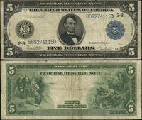 5 dolarów 1914, seria B 69274115 D, podpisy Whit