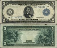 5 dolarów 1914, seria B 31767905 B, podpisy Burk