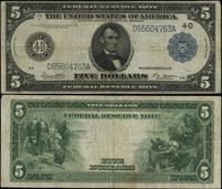 5 dolarów 1914, seria D 65604763 A, podpisy Whit