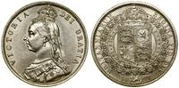 1/2 korony 1887, Londyn, srebro, przetarte, ale 