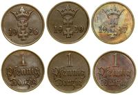 Polska, lot 3 x 1 fenig, 1926, 1929, 1937