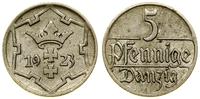 5 fenigów 1923, Berlin, bardzo ładne, AKS 22, Ja