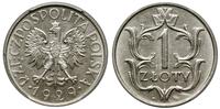 1 złoty 1929, Warszawa, nikiel, piękne , w opako