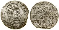 trojak 1583, Ryga, korona króla z rozetami, krąż