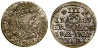 trojak 1585, Ryga, odmiana z dużą głową króla i 