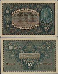 10 marek polskich 23.08.1919, seria II-BJ, numer