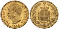 20 lirów 1882, złoto 6.43