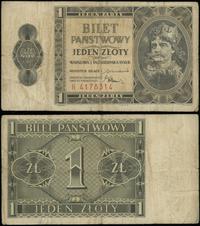 1 złoty 1.10.1938, seria H, numeracja 4178314, w