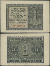 1 złoty 1.08.1941, seria AD, numeracja 2866848, 