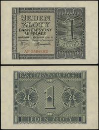 1 złoty 1.08.1941, seria AF, numeracja 2488182, 