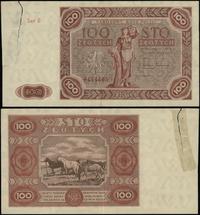 100 złotych 15.07.1947, seria D, numeracja 84446