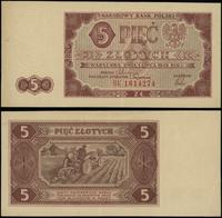 5 złotych 1.07.1948, seria BK, numeracja 1614274