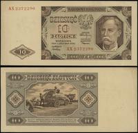 10 złotych 1.07.1948, seria AX, numeracja 237229