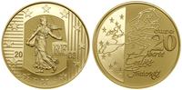 20 euro 2003, Paryż, Mapa Europy, złoto próby 92