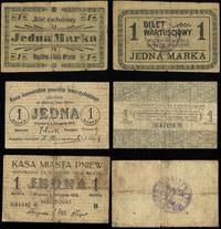 zestaw 3 bonów 1919, w zestawie: 1 marka 1919 Wr